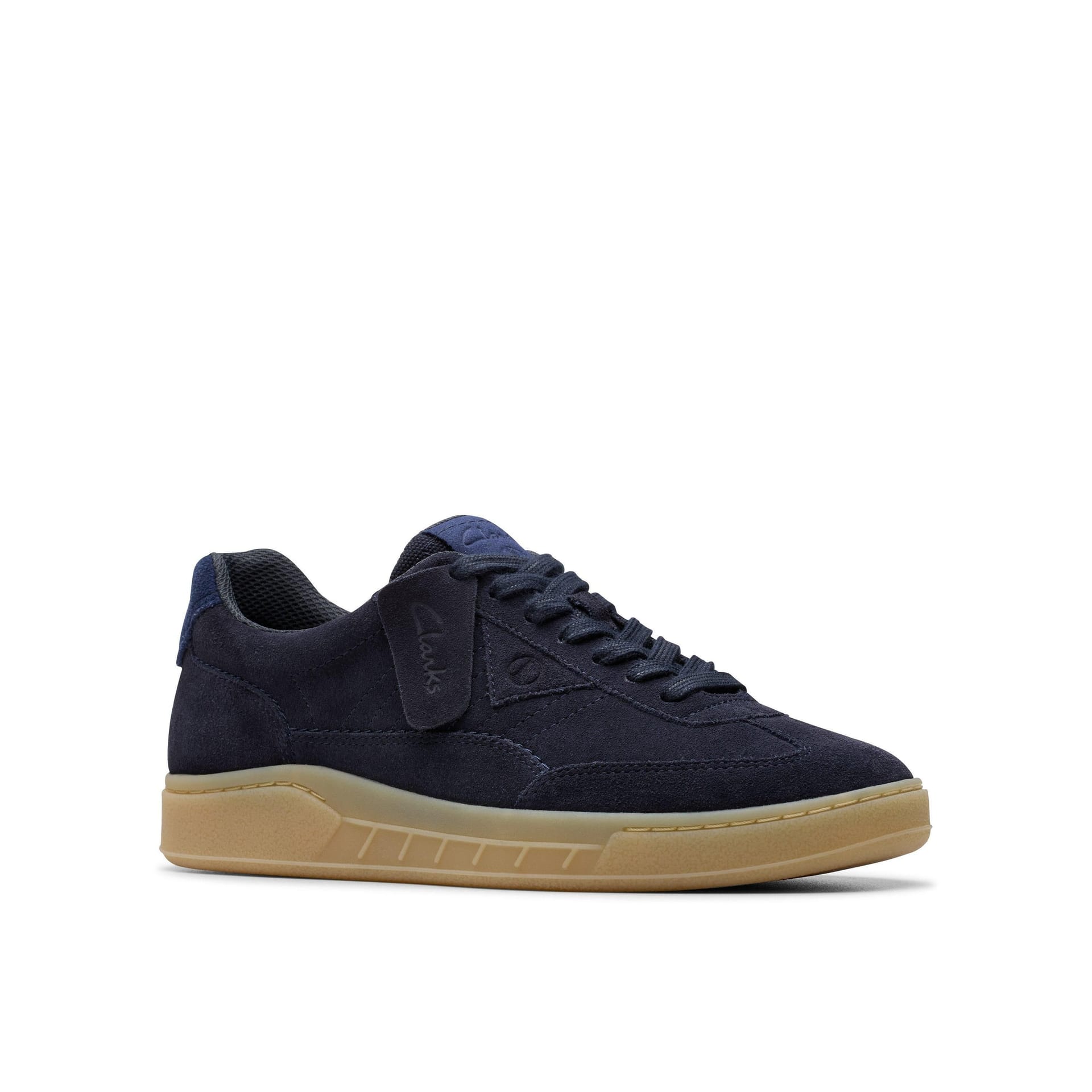 Clarks Clarks Men's Craft Rally Ace Navy Combination Trainers, Lace Up in Blue - 4
