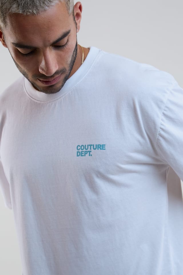 BCouture BCouture Men's Oversized Cotton T-Shirt in White - 2