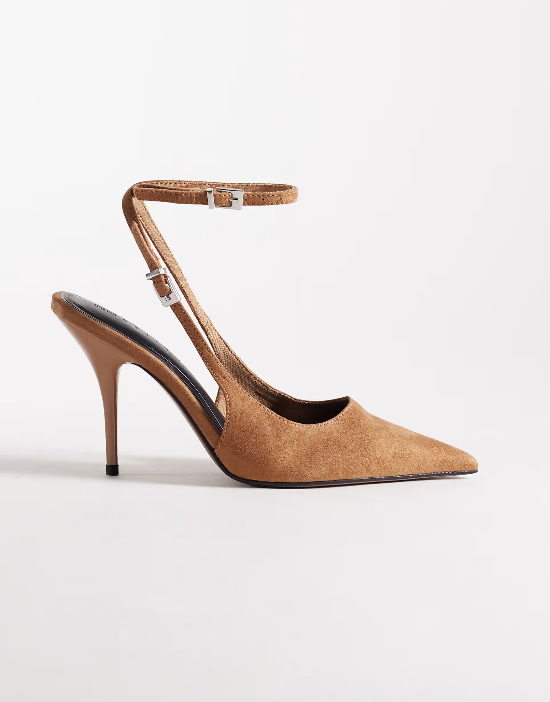 ASOS ASOS Suedette Slingback Stiletto High Heels in Sand