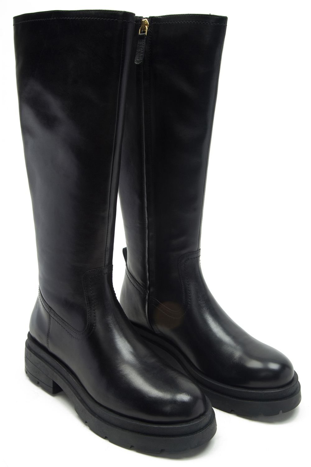 Off the Hook Off the Hook Women's 'Bond' Knee High Black Leather Boots - 2