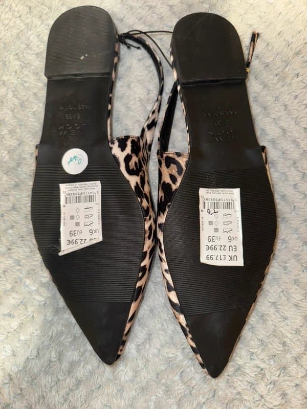 New Look New look stone leopard print sling back shoes size 6