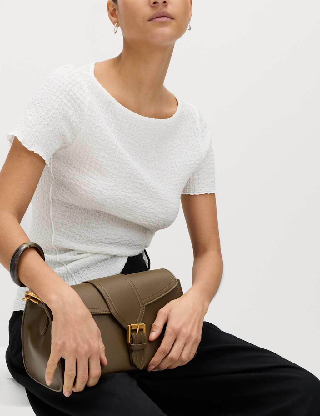 Marks & Spencer M&S 2 Pack Textured Tops Black/White - 2