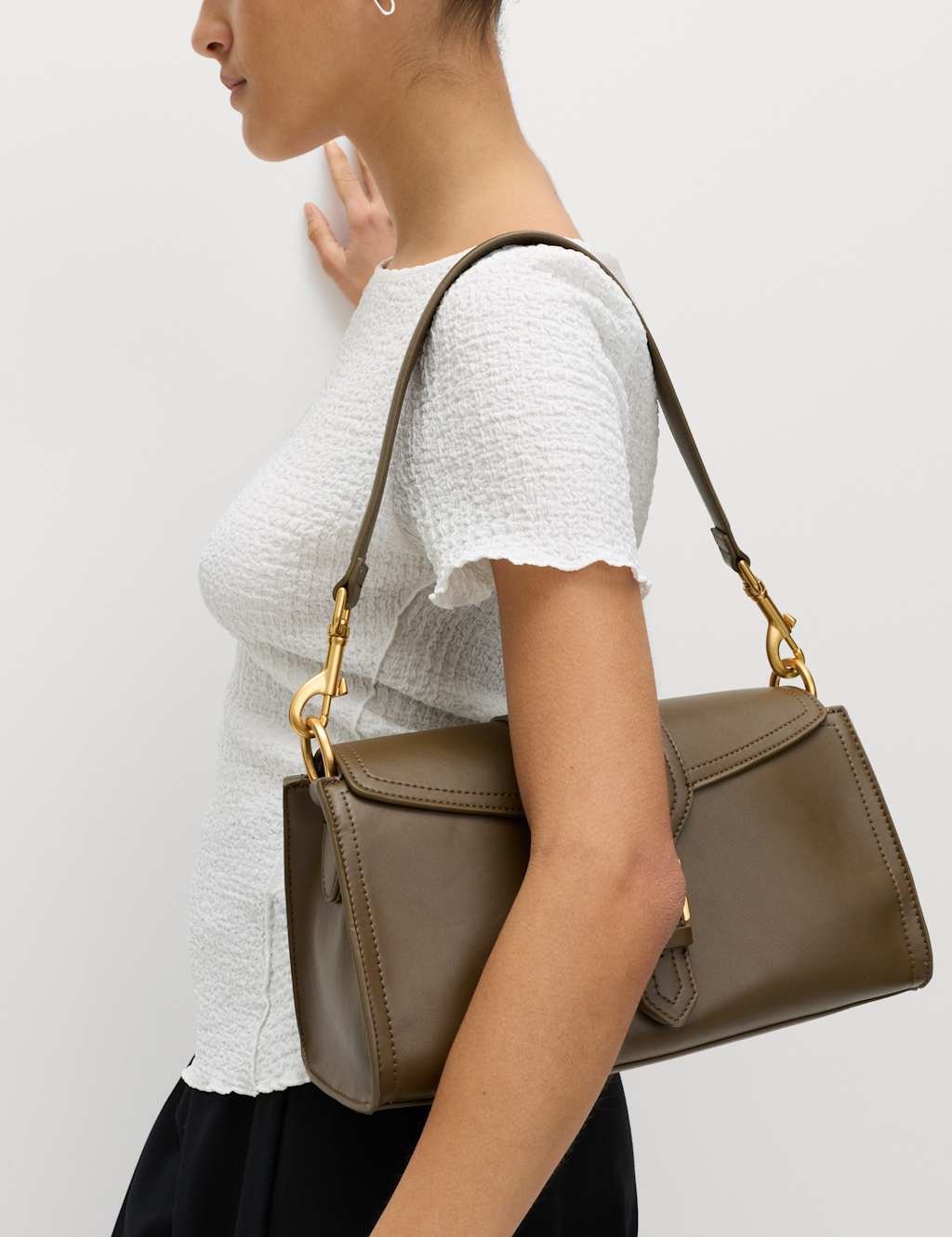 Marks & Spencer M&S 2 Pack Textured Tops Black/White - 4