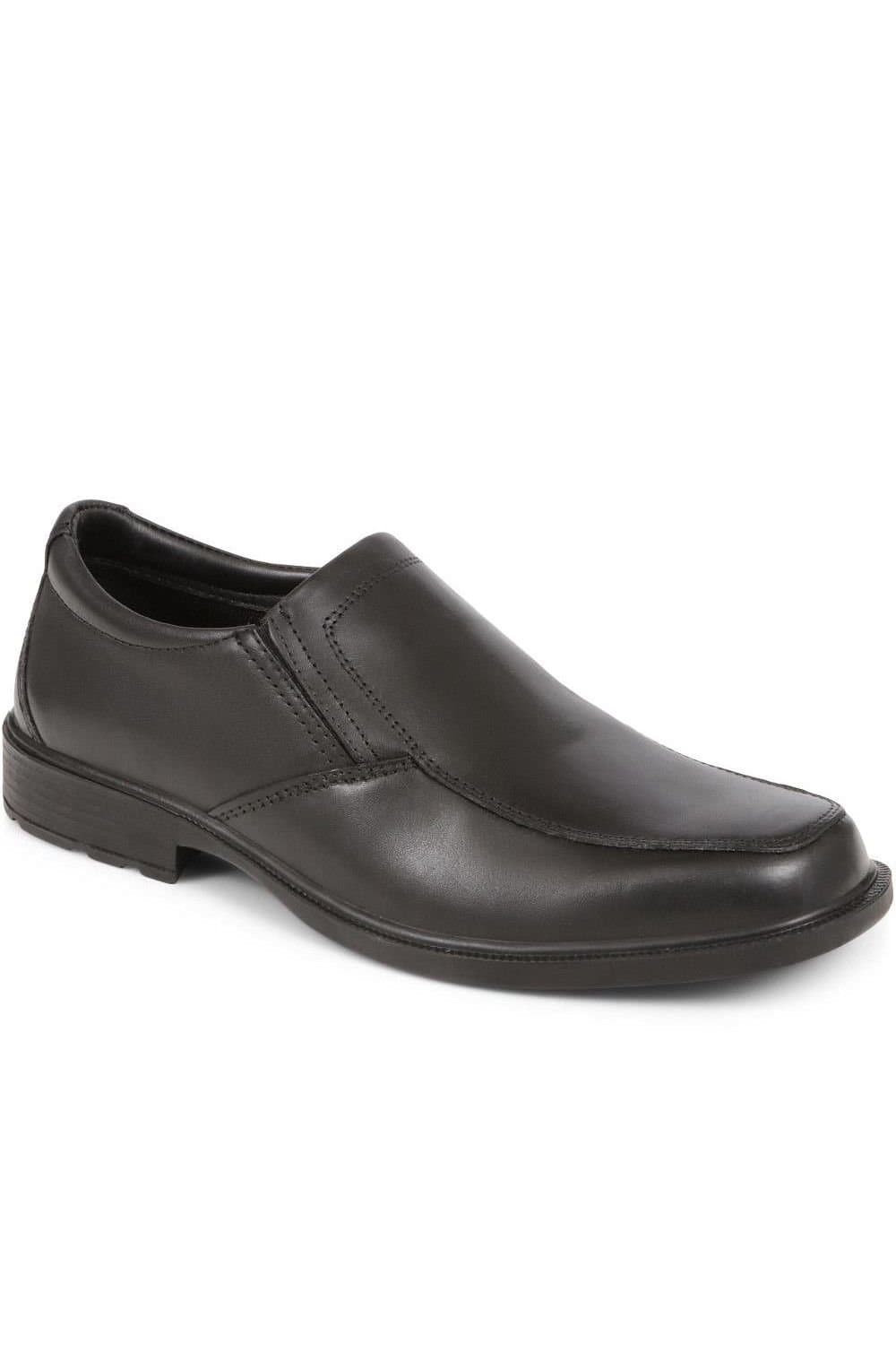 Pavers Pavers Men's Smart Leather Slip-On Shoes in Black