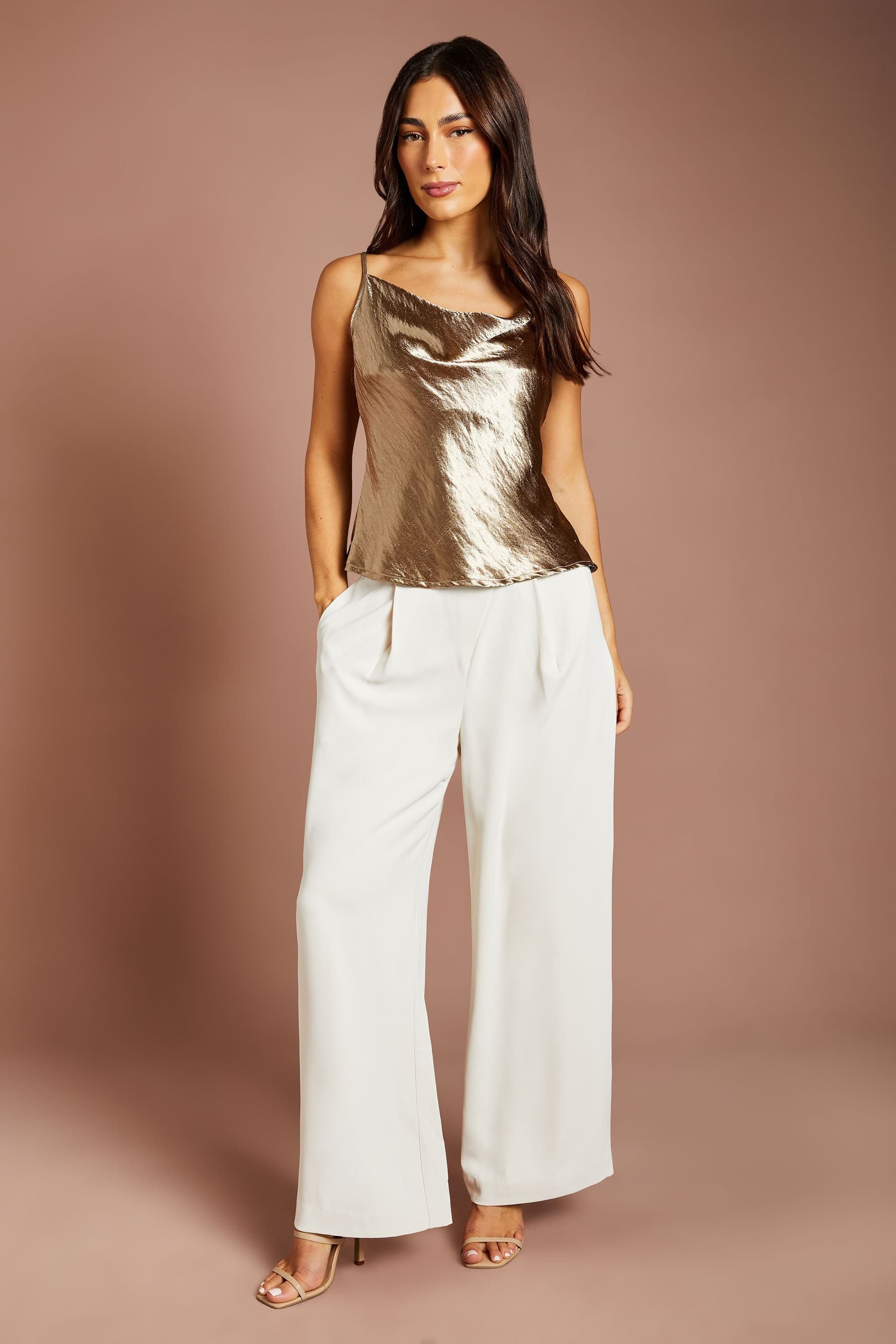 Coast Coast Women's High Waist Asymmetric Detail Trouser in Ivory