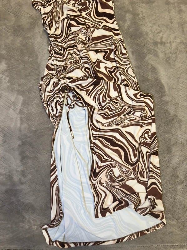 Bershka Bershka chocolate marble bodycon dress