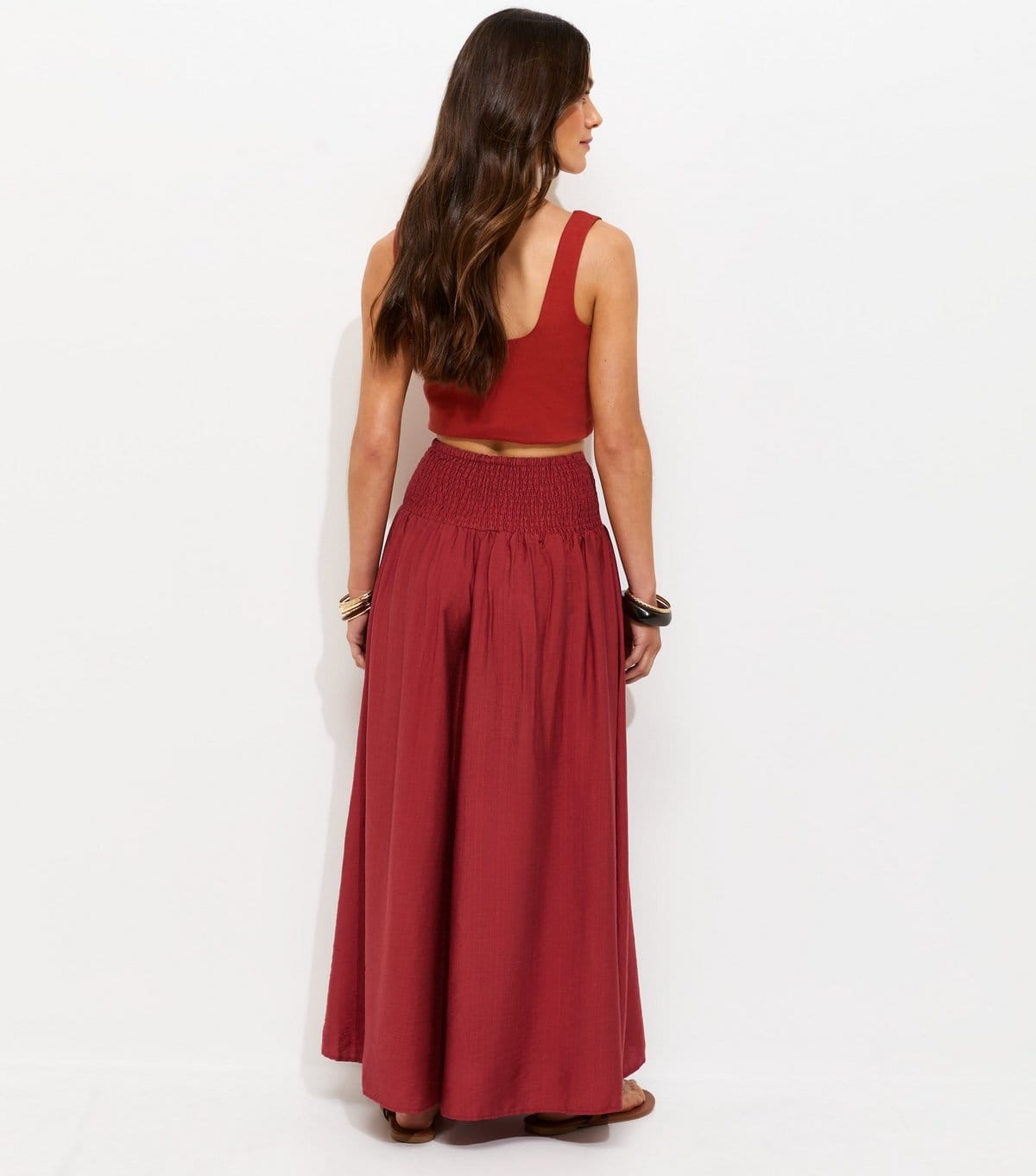 New Look Women's Petite Rust Palazzo Wide Leg Trousers New Look - 4