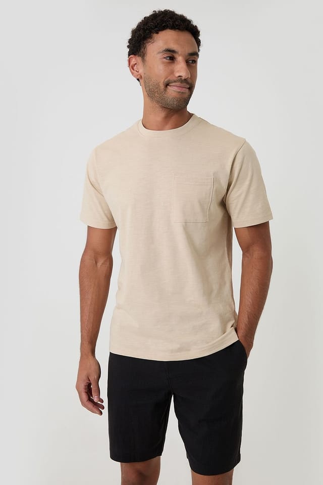 Threadbare Threadbare Men's Linen Blend Shorts with Belt in Black - 3