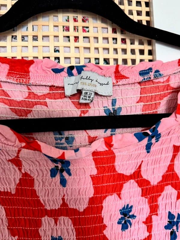 Never Fully Dressed Bright Floral Never Fully Dressed Midi Shirred Dress