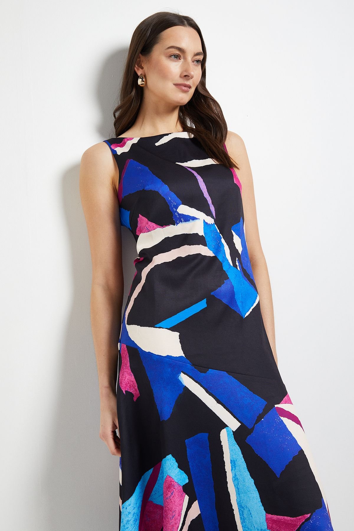 Principles Principles Women's Geo Drop Waist Midi Dress in Mono - 4