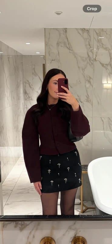 ASOS Design ASOS design cocoon sleeve maroon blazer size S