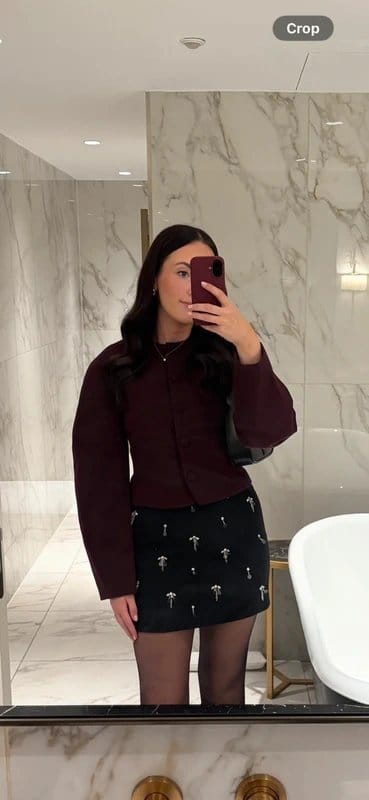 ASOS Design ASOS design cocoon sleeve maroon blazer size S - 1