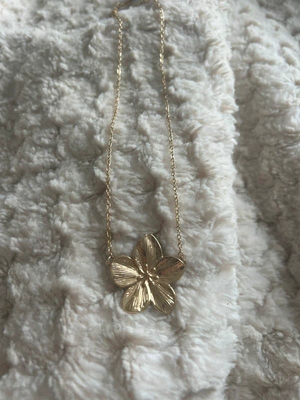 ASOS Gold plated flower summer charm necklace