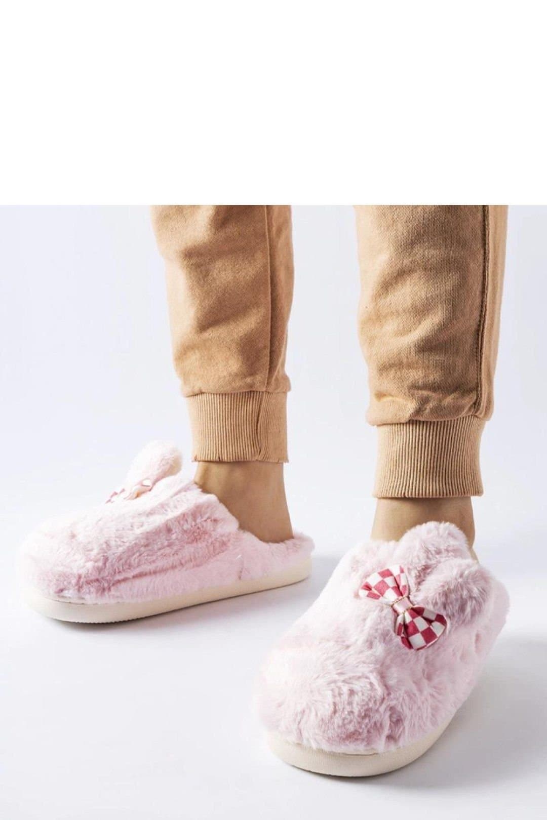 Love Lace Love Lace Women's Warm Comfort Slip On Slippers with Grippy Rubber Sole Ears in Pink