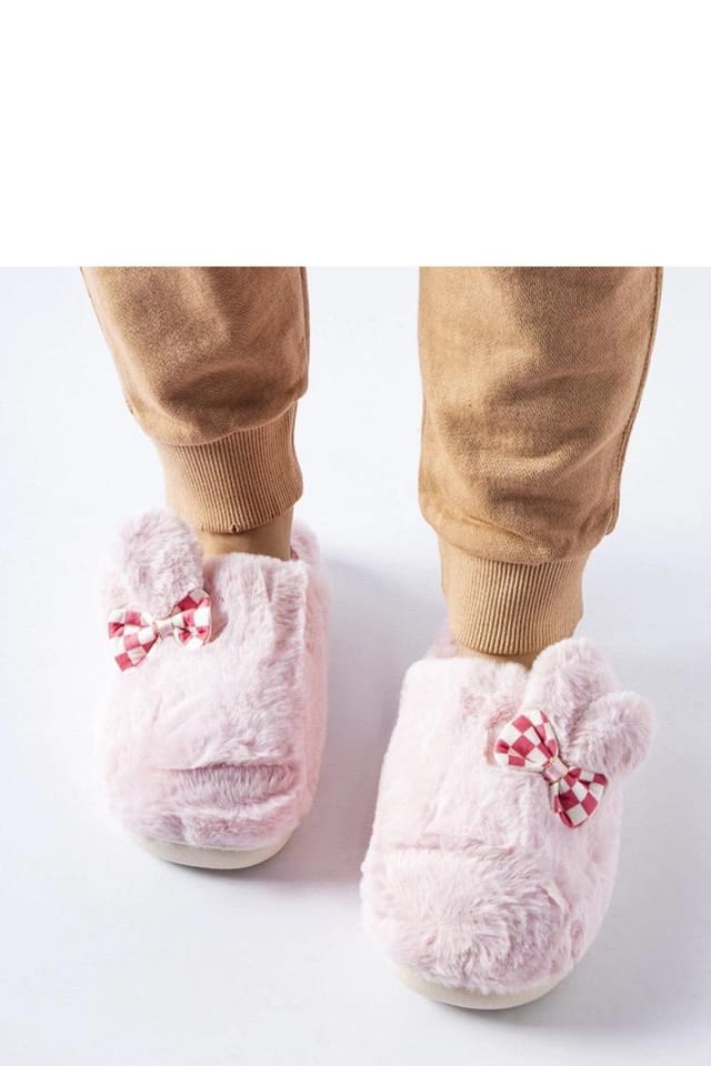 Love Lace Love Lace Women's Warm Comfort Slip On Slippers with Grippy Rubber Sole Ears in Pink - 2