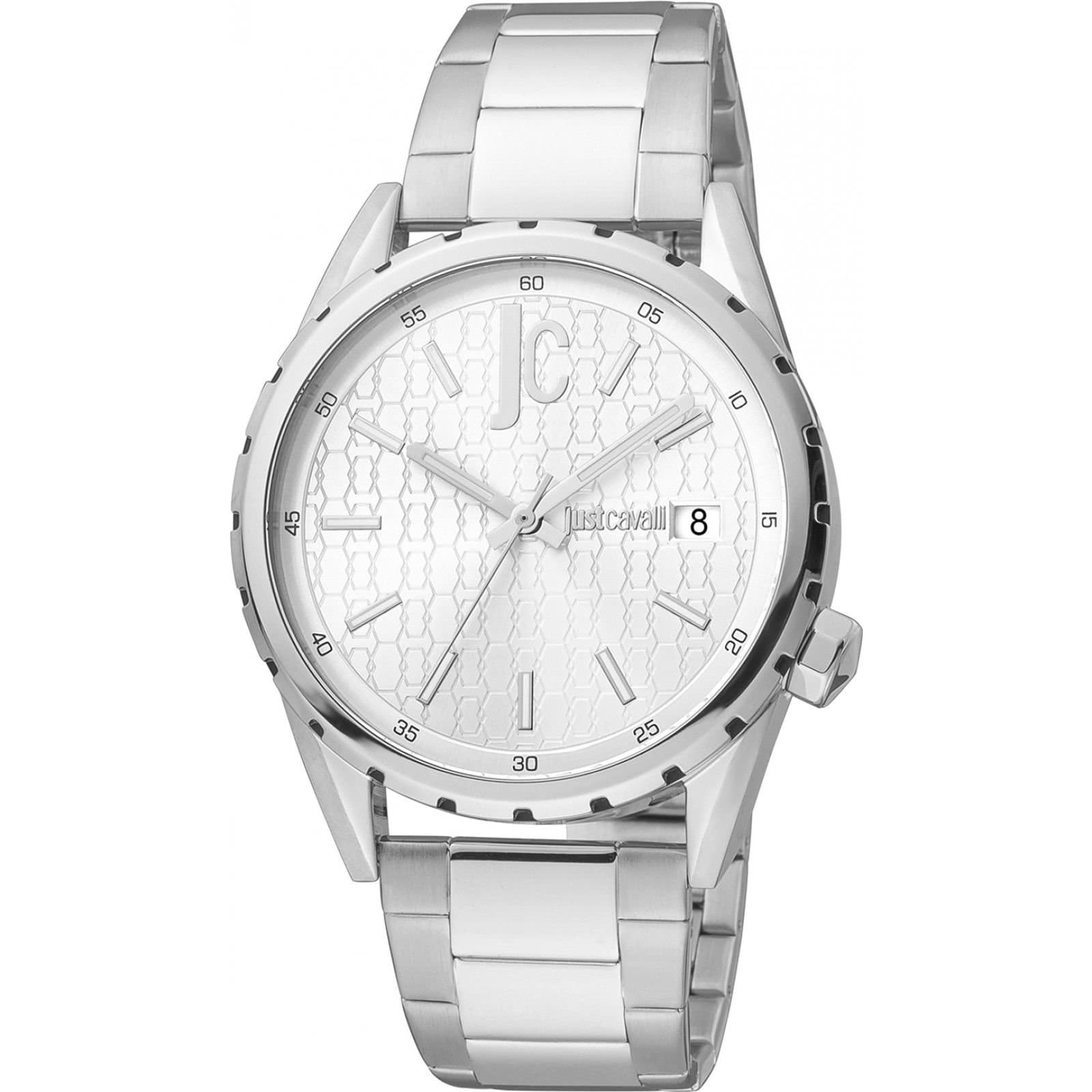 Just Cavalli Just Cavalli Men's JC1G217M0055 42mm Quartz Watch in Silver