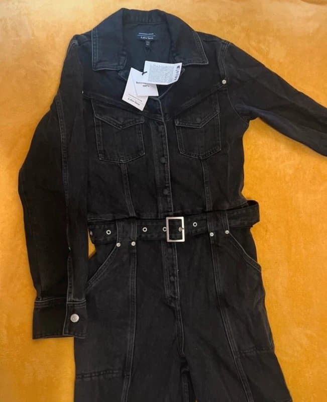 & Other Stories & other stories denim jumpsuit in washed black