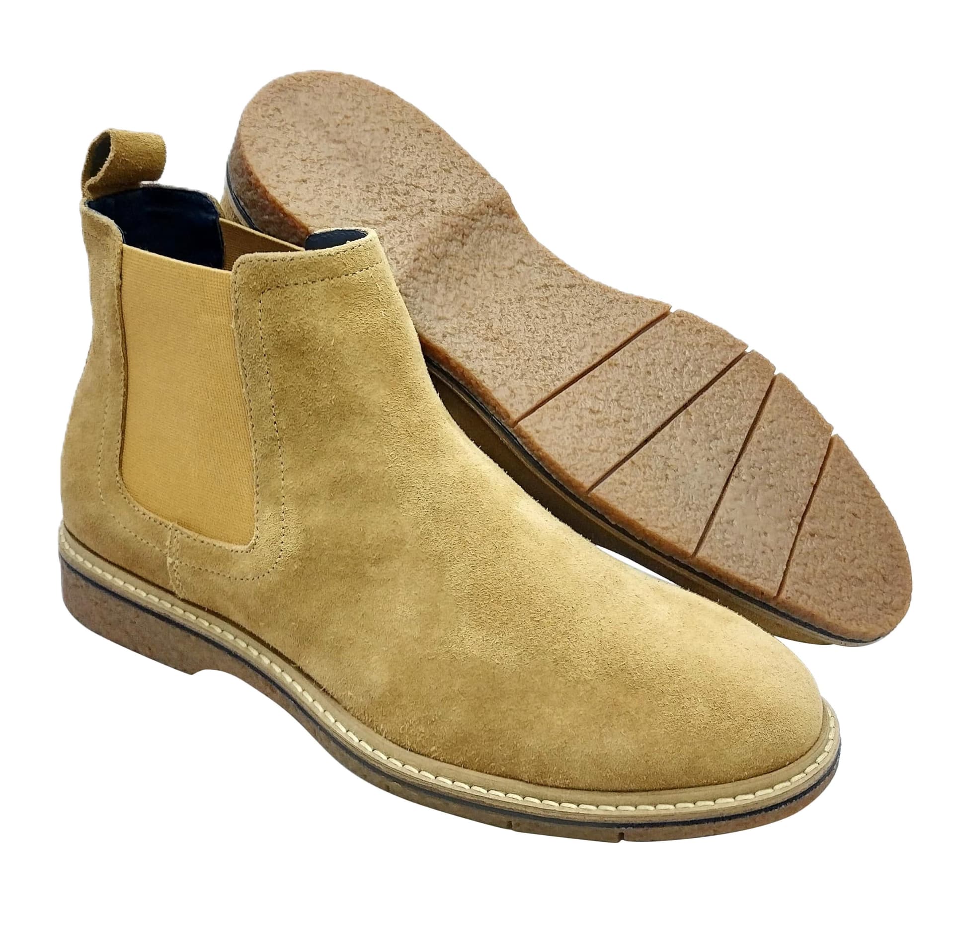 LB COMFORT LB COMFORT Men's Rufus Leather Boots in Camel