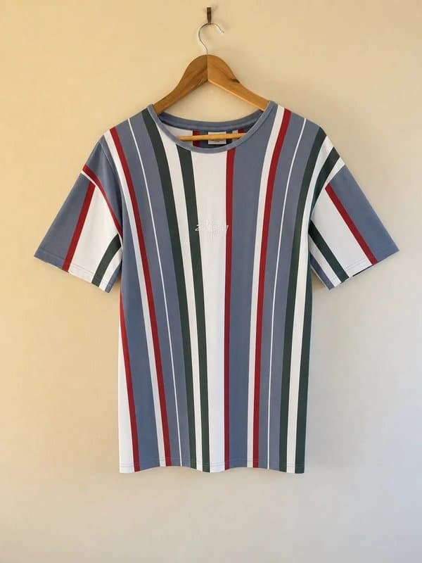 Stüssy Stüssy NYC Vertical Stripe T-Shirt – Size Large