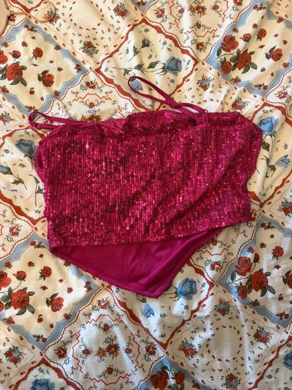 ASOS Design Pink sequin top