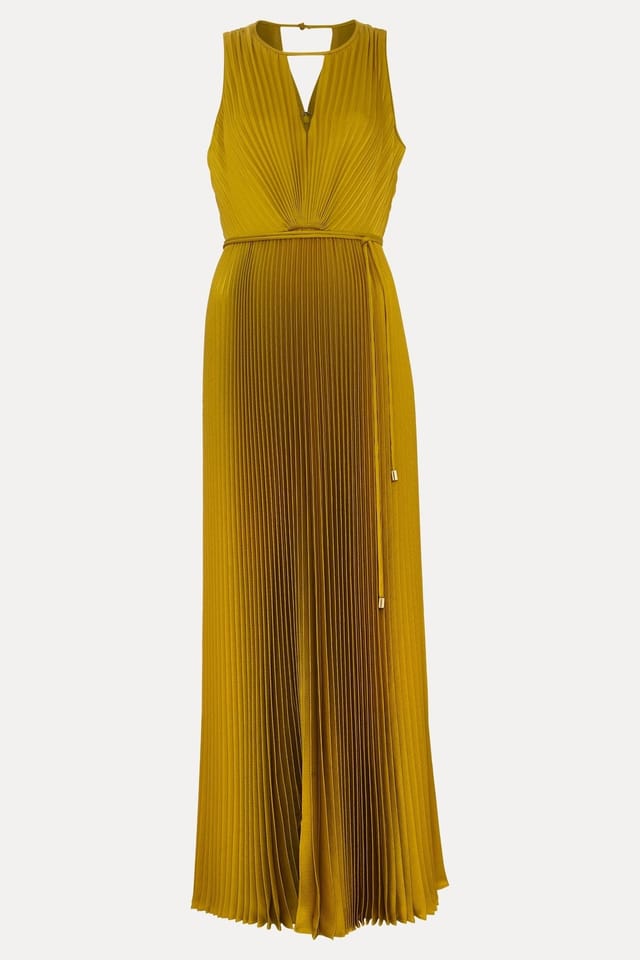 Phase Eight Phase Eight Women's Dionne Pleated Maxi Dress in Mustard - 2