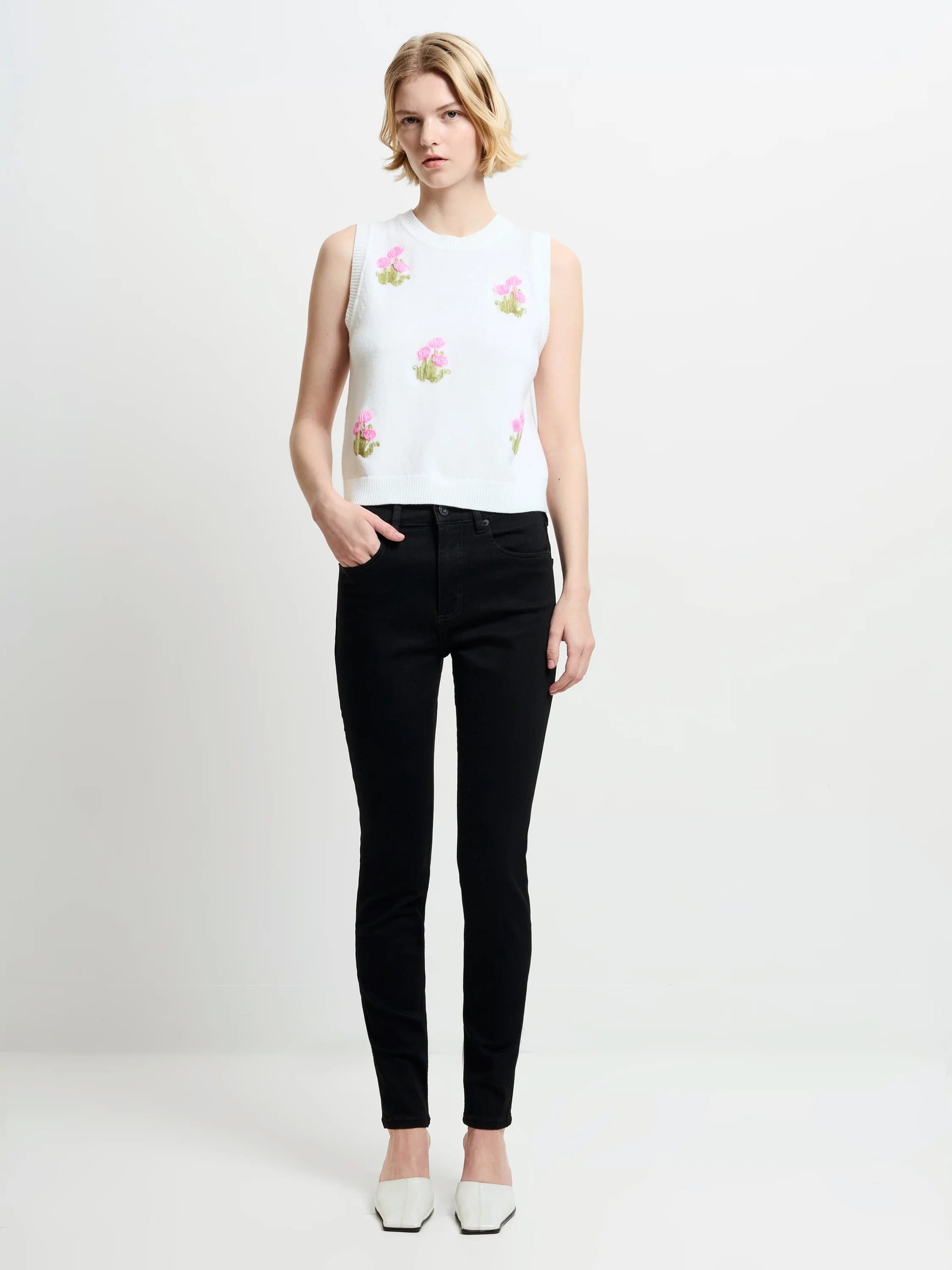 French Connection Black Soft Stretch Denim Skinny Jeans