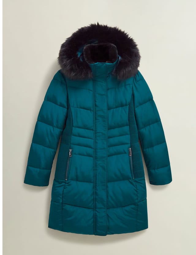 Hobbs London Hobbs London Women's Jaymie Hooded Puffer Coat in Teal - 2