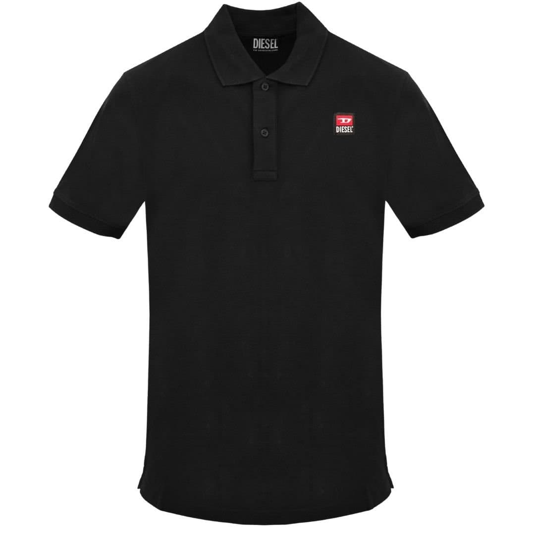 Diesel Diesel Men's Small Patch Logo Black Caviar Polo Shirt