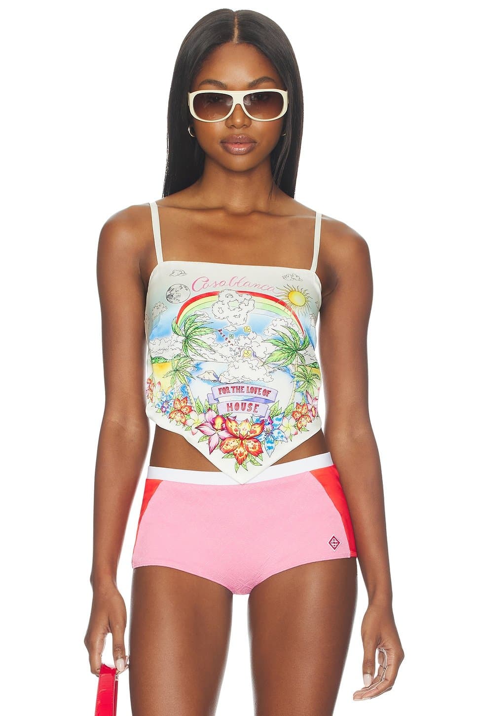 revolve Silk Satin Scarf Top