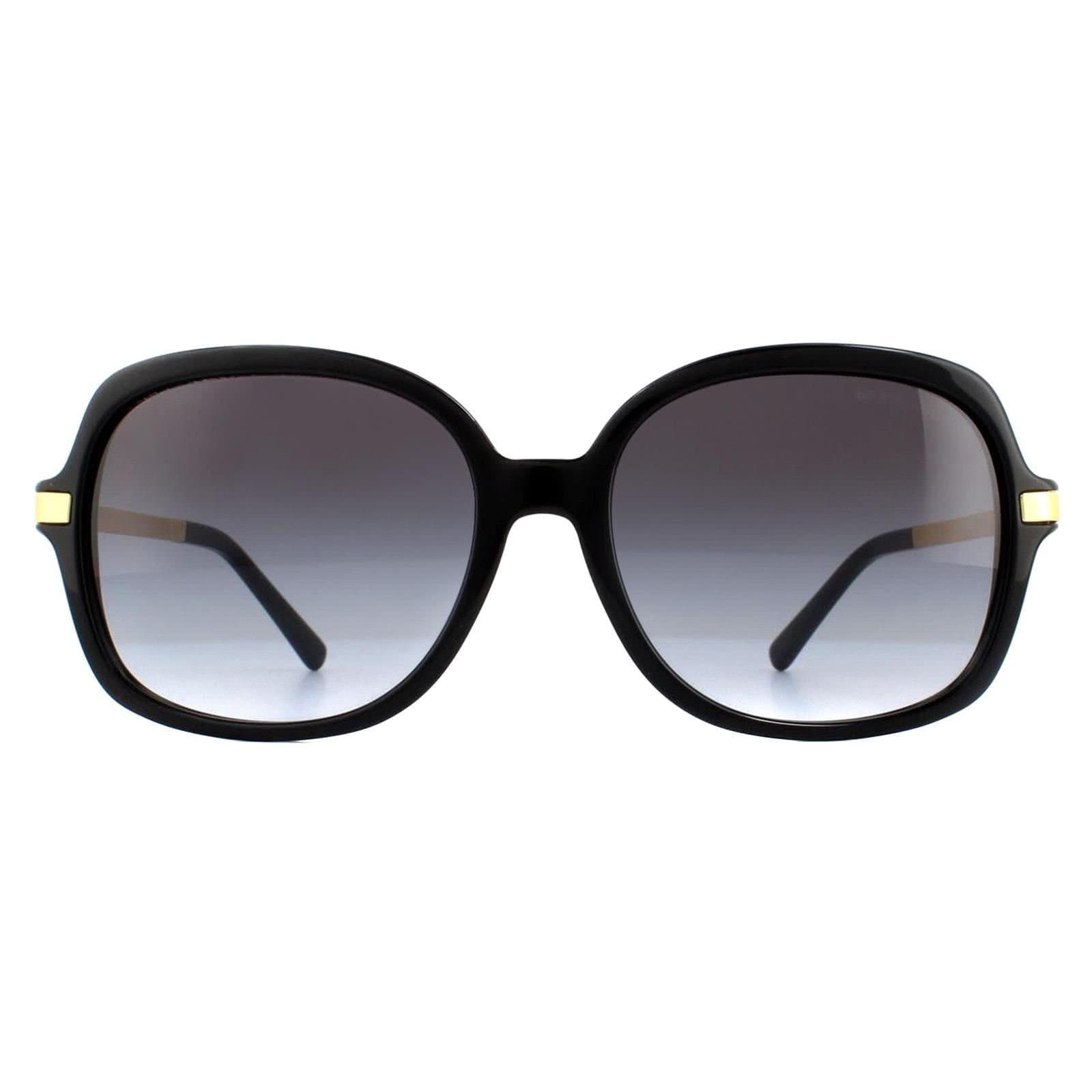 Michael Kors Michael Kors Women's Square Black Gold Light Grey Gradient Sunglasses