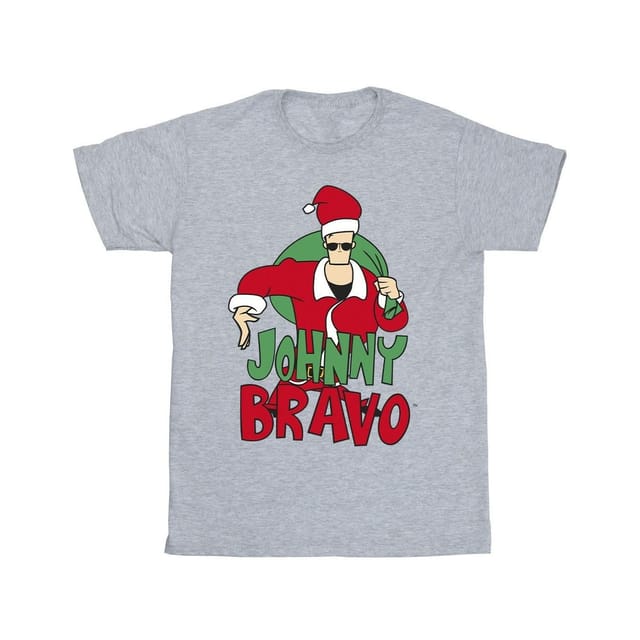 Johnny Bravo Johnny Bravo Men's Johnny Christmas T-Shirt in Grey - 2