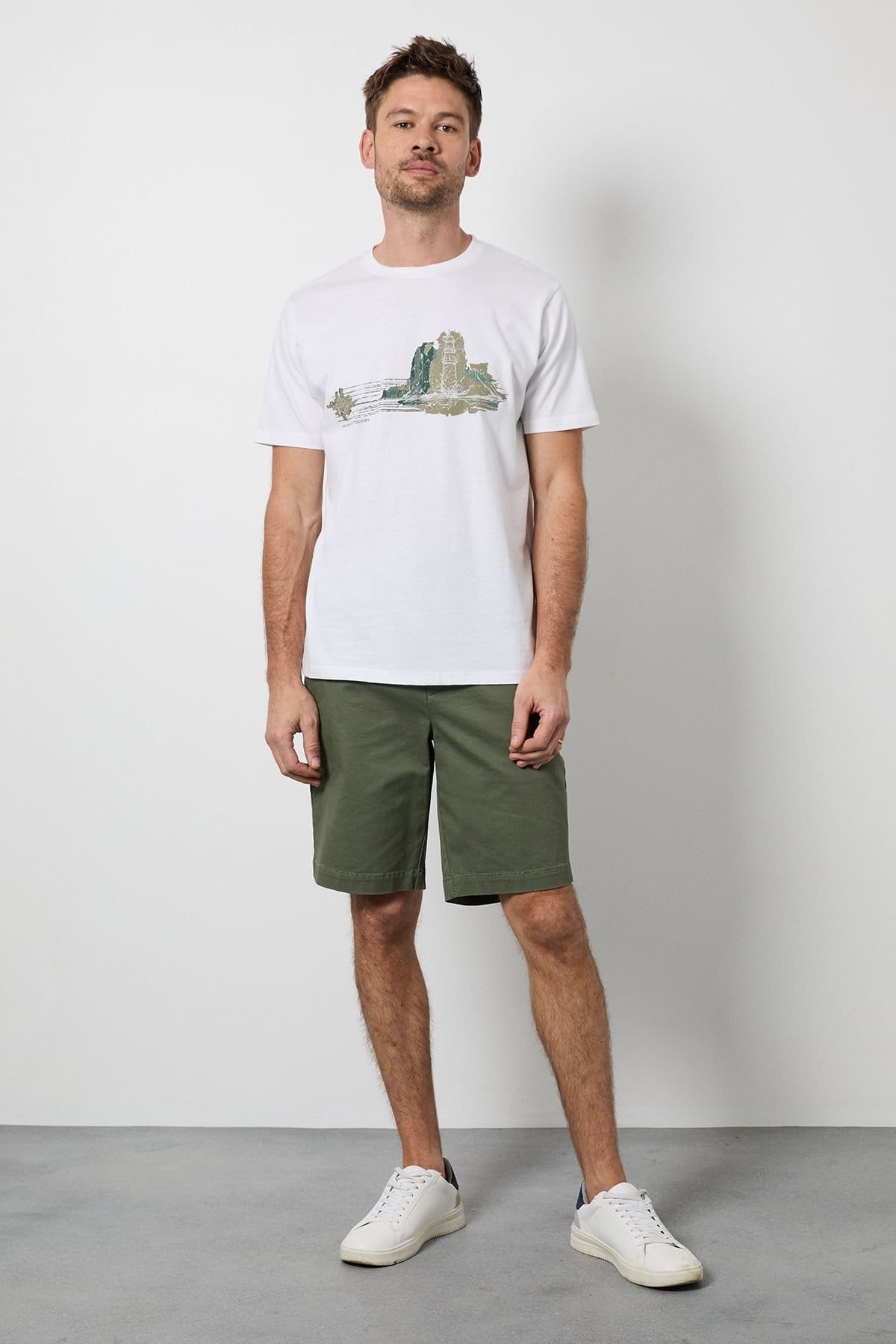 Maine Maine Men's White Outdoors Printed T-Shirt - 4