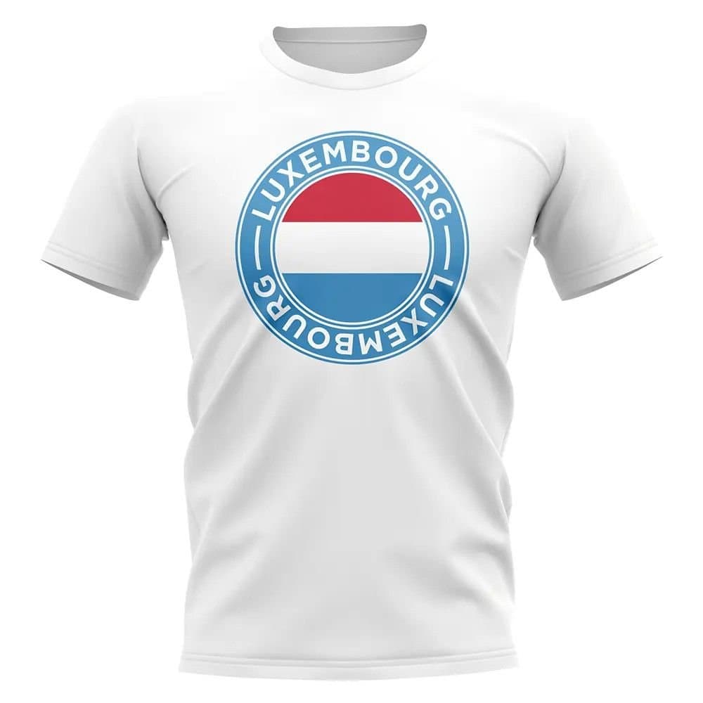 Luxembourg Luxembourg Men's Personalised Football Badge T-Shirt in White