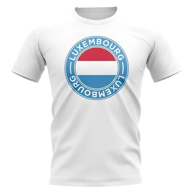 Luxembourg Luxembourg Men's Personalised Football Badge T-Shirt in White - 2