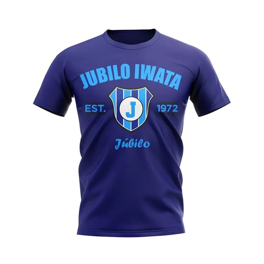 Jubilo Iwata Jubilo Iwata Men's Personalised Established Football T-Shirt in Navy