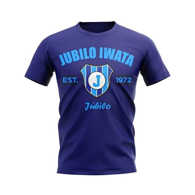 Jubilo Iwata Jubilo Iwata Men's Personalised Established Football T-Shirt in Navy - 2