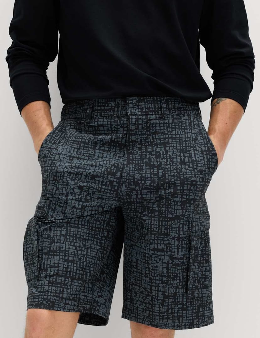 Marks & Spencer M&S Straight Fit Cargo Shorts Grey Mix - 1