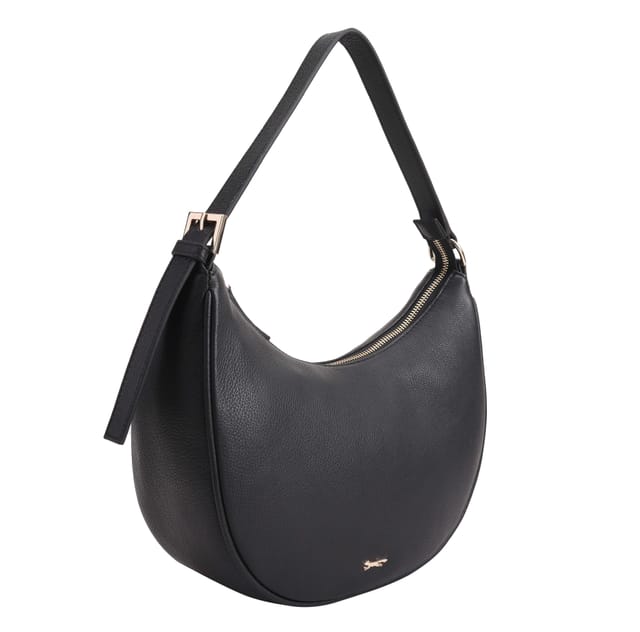 Paul Costelloe Paul Costelloe Women's Kiewa Leather Shoulder Bag in Jet Black - 2