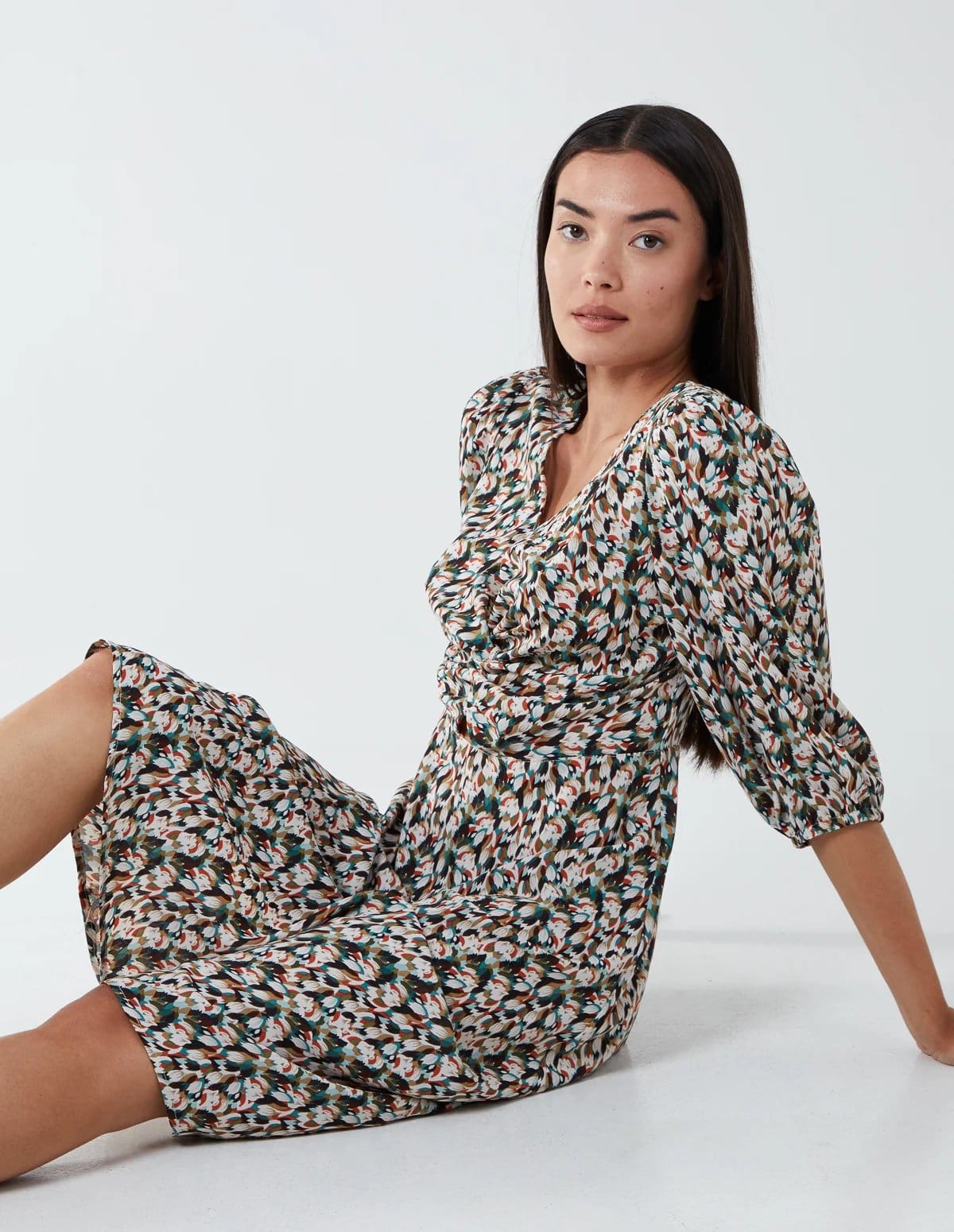 Blue Vanilla Knot Front Keyhole Dress - 4