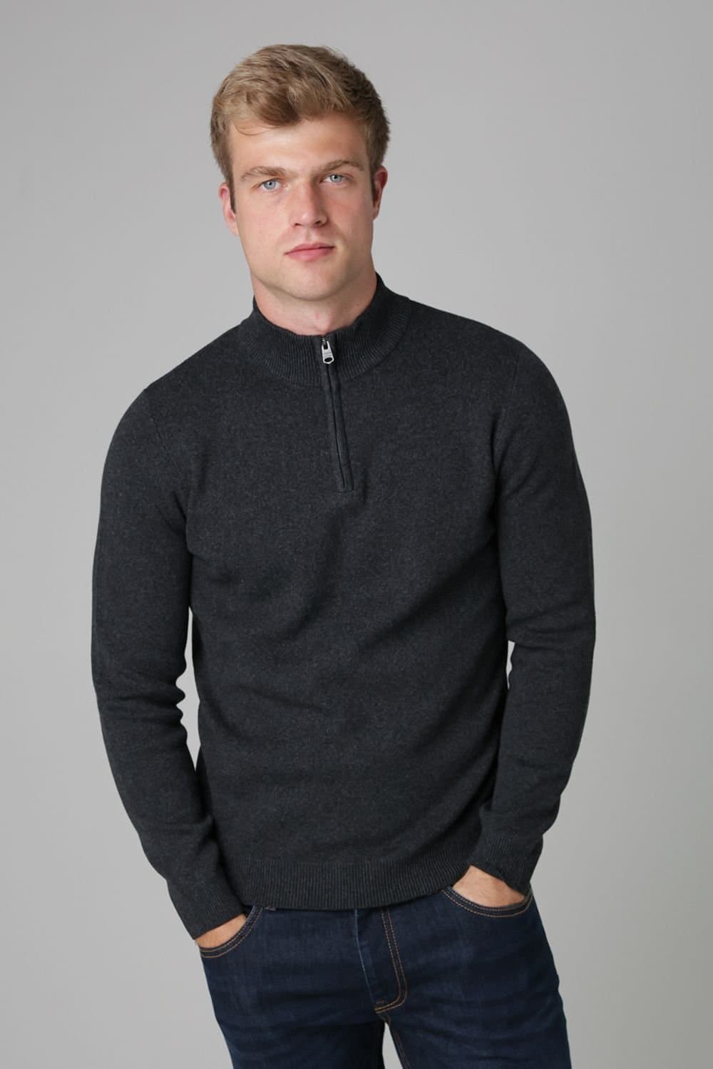 Tokyo Laundry Tokyo Laundry Dark Grey Cotton Blend Jumper