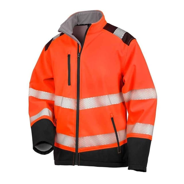 SAFE-GUARD by Result SAFE-GUARD by Result Men's Ripstop Safety Soft Shell Jacket in Burnt Orange - 2