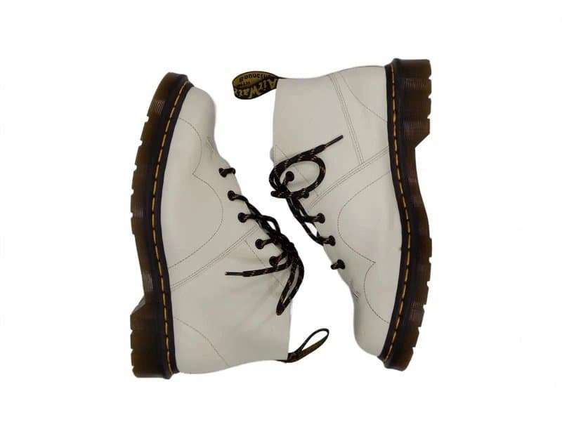 Dr. Martens Dr Martens Monkey Boots UK 8 Mens Women White Leather Church Lace Up Chunky Sole