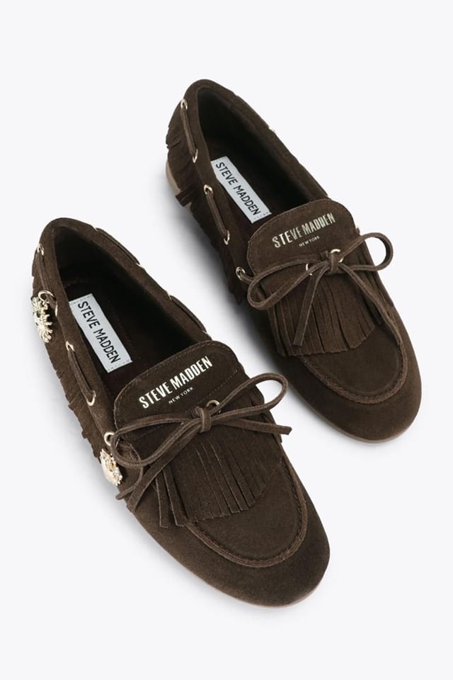 Steve Madden STEVE MADDEN Women's 'Rascals Dark Brown Suede' Suede Flats - 2