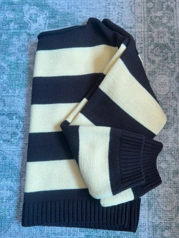 ASOS Asos off the shoulder yellow and striped jumper jumped