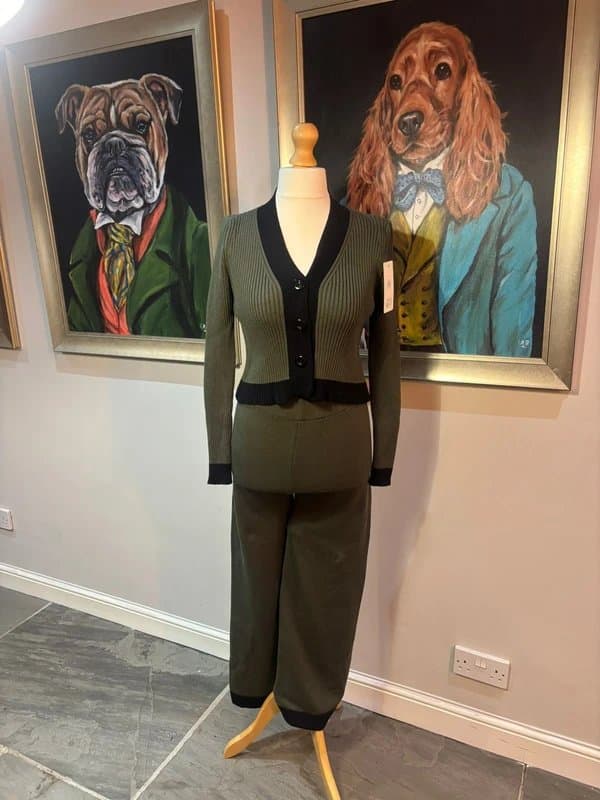 SUIT 2pc trouser cardigan set bnwt