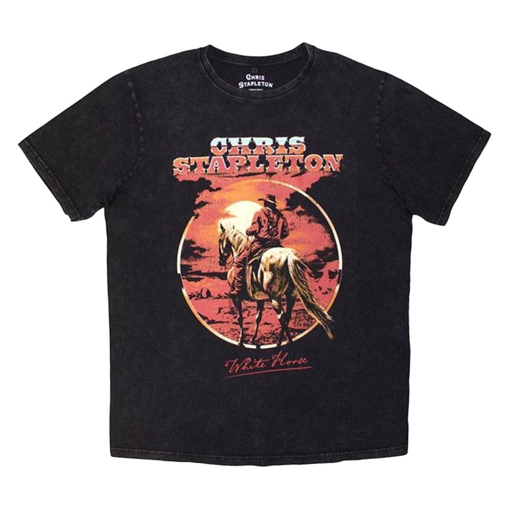 Chris Stapleton Chris Stapleton Men's White Horse Washed T-Shirt in Black - 4