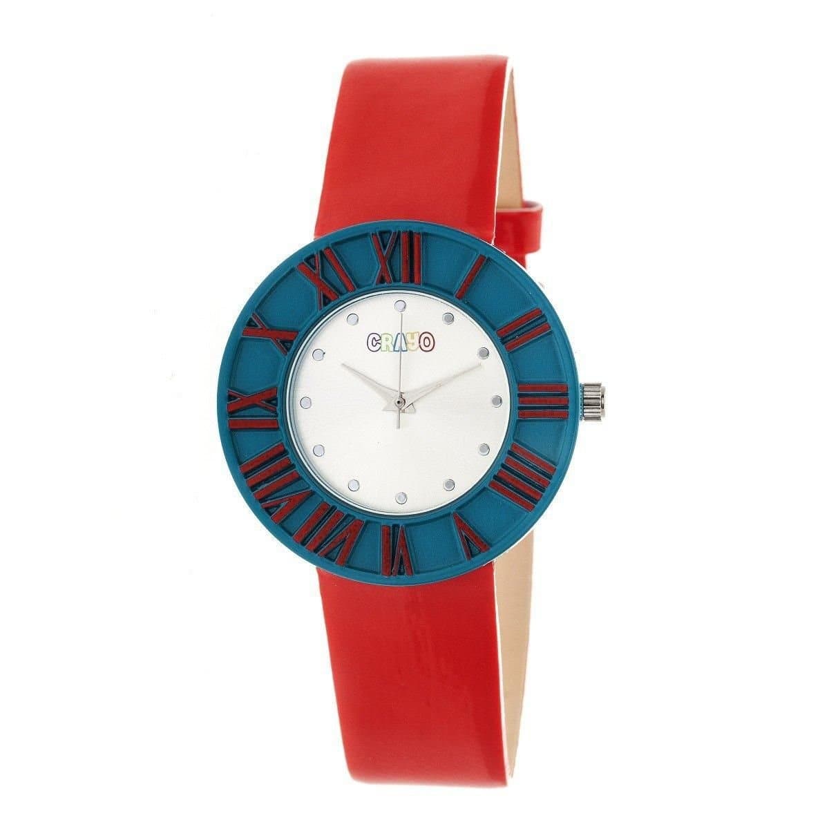Crayo Crayo Men's Prestige Unisex Watch - Teal/Red in Red