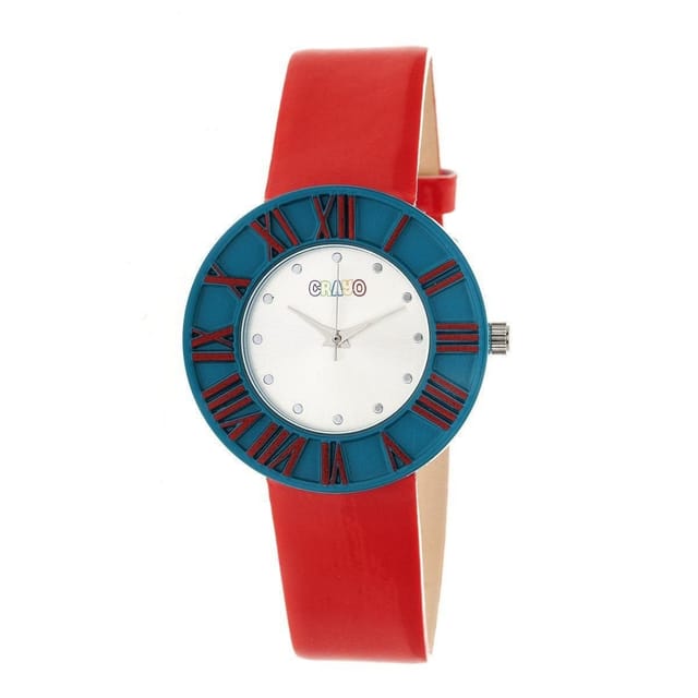 Crayo Crayo Men's Prestige Unisex Watch - Teal/Red in Red - 2