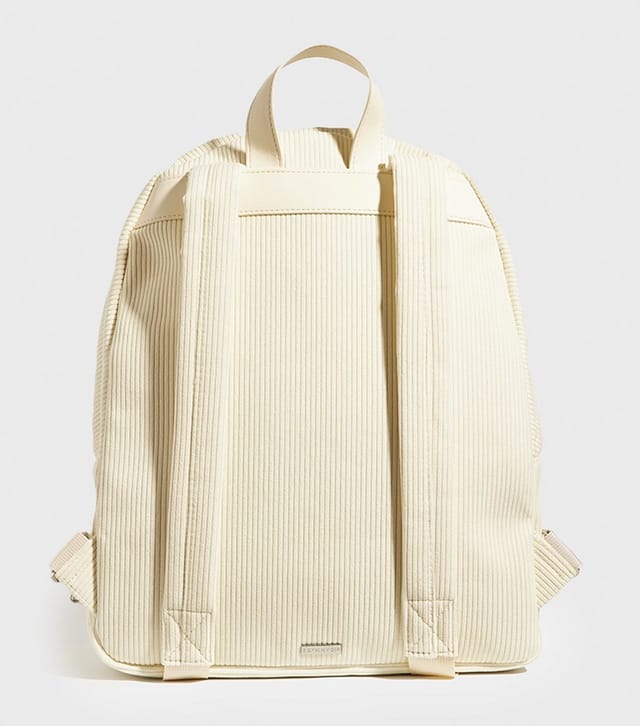 Skinnydip Cream Bow Embroidered Corduroy Backpack Skinnydip New Look - 3