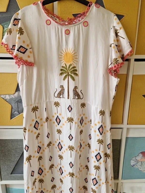 Never Fully Dressed Never fully dressed women's Running Wild White Midi dress size 18